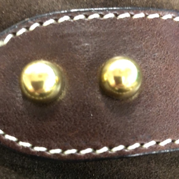 VTG Kelle Pollock Chocolate Suede Shoulder Bag - Picture 12 of 14